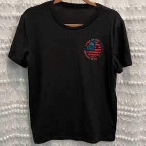 Gray Patriotic Graphic T-Shirt